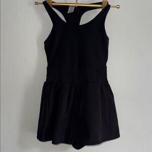 90 Degree Girls' Small 7/8 Black Racerback Romper Shorts Bottom